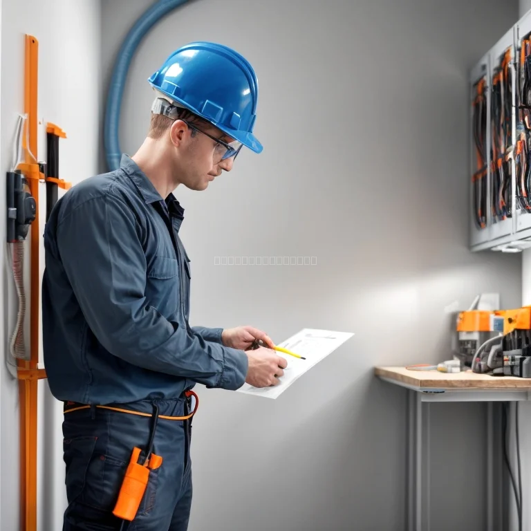 Técnico realizando mediciones eléctricas